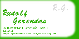 rudolf gerendas business card
